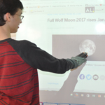 Getting a lesson in the moon at the harbor school